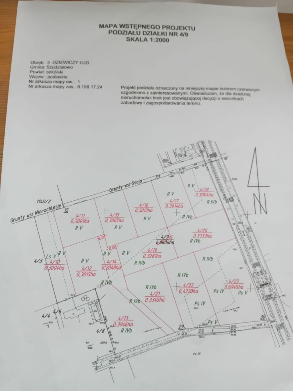 5 x 3300m2 działki w parku